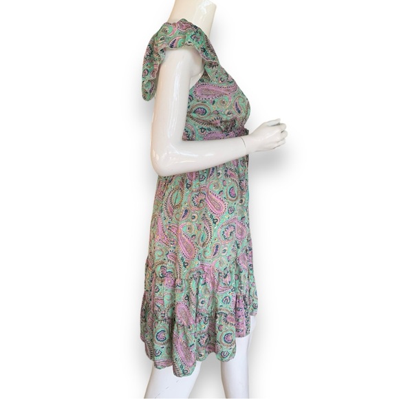 SILK PAISLEY PRINT SUNDRESS. WOMEN’S SIZE SMALL - Picture 3 of 8